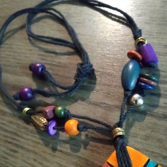 Vintage Symbol (Fish Hook?) W/Beads Handmade - Picture 5 of 5